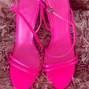 Guess neon pink heels